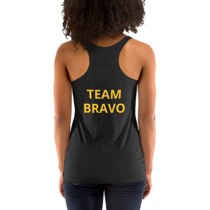 Women's Racerback Tank Gold & Black